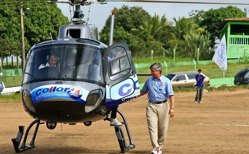 Helicóptero apreendido pela PF foi o mesmo usado por Collor em campanha