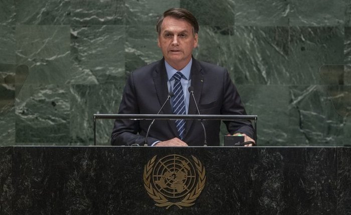 Presidente Jair Bolsonaro discursa na Assembleia Geral da ONU, em Nova York