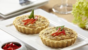 Quiche de abóbora e carne seca
