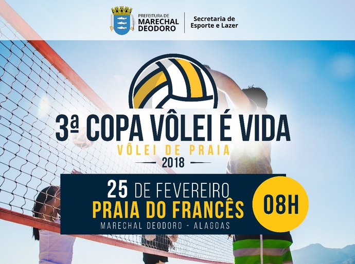 Prefeitura de Marechal promove 3ª Copa de Vôlei de Praia domingo (25)