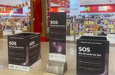 Parque Shopping Maceió recebe doações para as vítimas das chuvas no Rio Grande do Sul