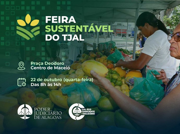 TJAL promove feira sustentável nesta quarta (22)