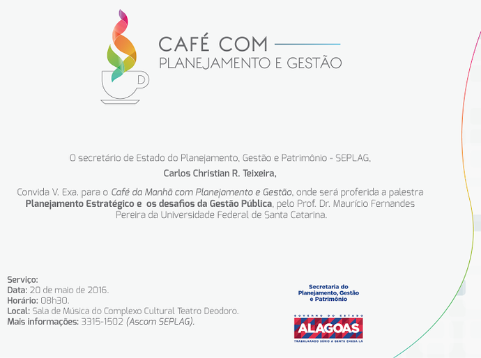 Nova edição do Café com Planejamento discute os desafios da Gestão Pública