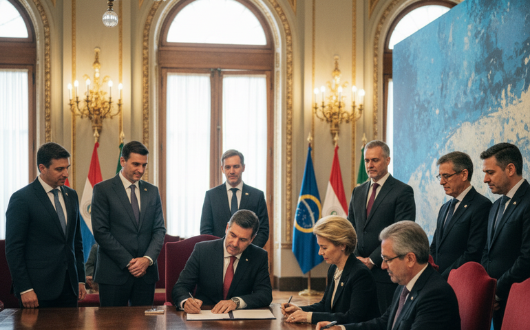 Mercosul e União Europeia iniciam cerimônia histórica de assinatura de acordo