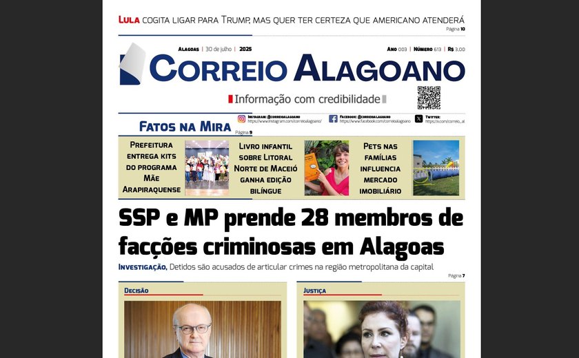 SSP e MP prende 28 membros de facções criminosas em Alagoas