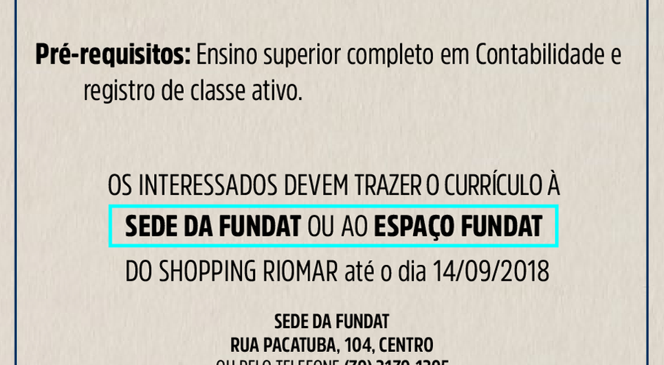 Fundat vaga de emprego PCD / Foto: Fundat