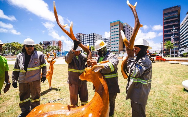 Ornamentação natalina sofre vandalismo no Parque Massay-ó-k