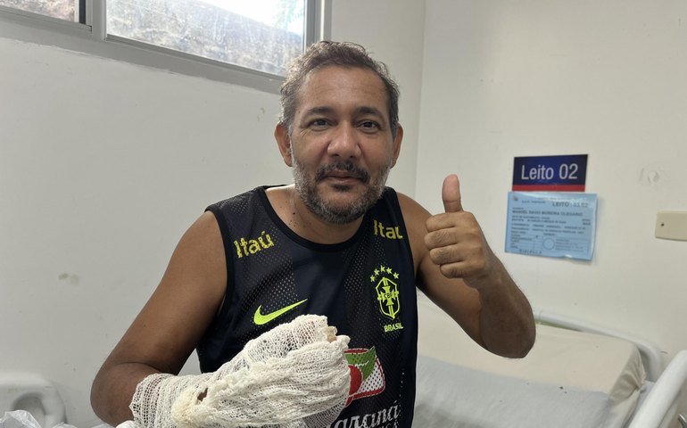 Pedreiro vítima de aranha-marrom se recupera após tratamento intensivo no HGE