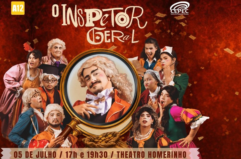Entre risos e escândalos: “O Inspetor Geral”, de Gógol, chega ao Theatro Homerinho em uma montagem vibrante e irresistível