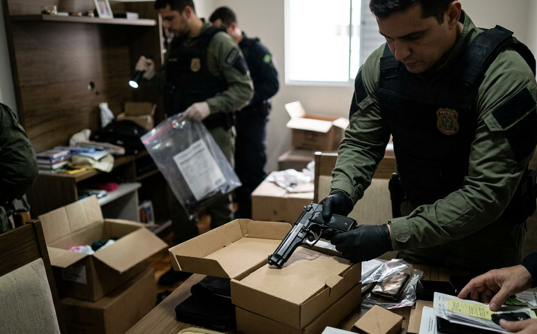 Caso Master: PF encontra arma durante operação de busca em endereço de 'Sicário' de Vorcaro