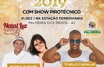 Prefeitura de Palmeira dos Índios divulga programação de fim de ano, que terá Show da Virada e queima de fogos