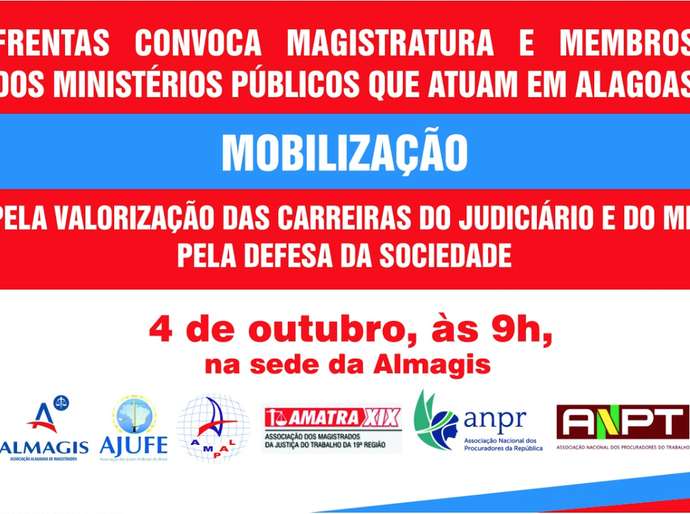 Magistrados e membros do MP farão ato público na próxima terça (04)