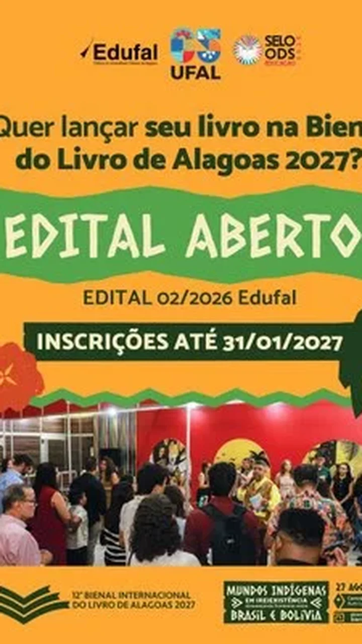 Edufal seleciona cem livros para lançamento na Bienal do Livro de Alagoas 2027