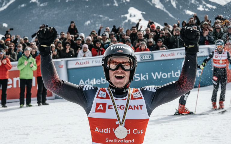 Lucas Braathen conquista prata no slalom gigante em Adelboden e chega ao terceiro pódio na Copa do Mundo