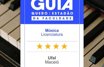 Curso de Música da Ufal recebe nota 4 no Guia da Faculdade