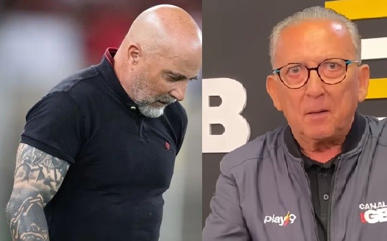 Galvão Bueno detona Sampaoli após eliminação do Flamengo na Libertadores: 'É um perdedor'