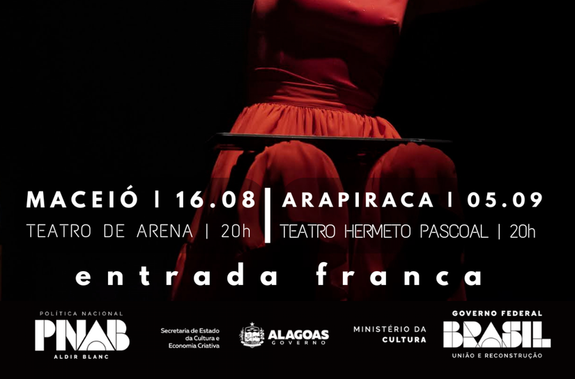 Performance Tubo de Ensaio, de Ana Gal, chega aos palcos de Maceió e Arapiraca