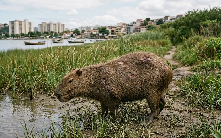 Macho, adulta e líder do bando: saiba mais sobre a capivara agredida na Ilha do Governador