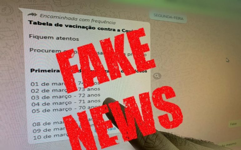 Prefeitura alerta que cronograma de vacinação divulgado em grupos de whatsapp é falso