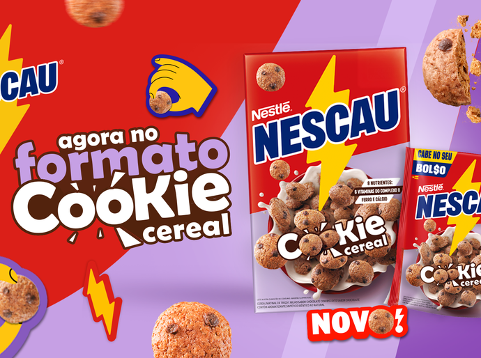 Nescau anuncia o lançamento do primeiro cereal no formato cookie no Brasil