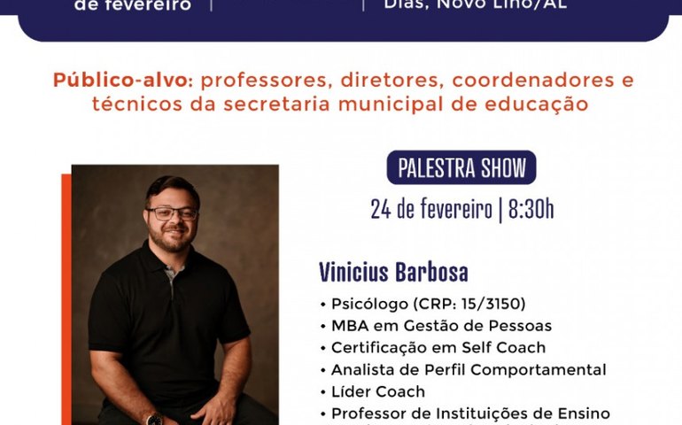 Secretaria Municipal de Educação de Novo Lino promove Semana Pedagógica