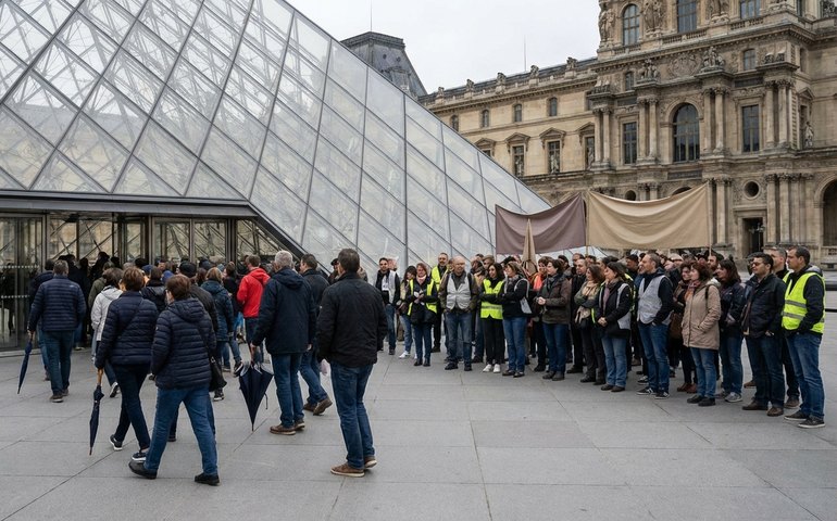 Funcionários do Louvre entram em greve por tempo indeterminado e denunciam crise estrutural