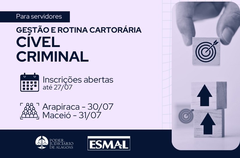 Esmal promove cursos de gestão e rotinas cartorárias para servidores