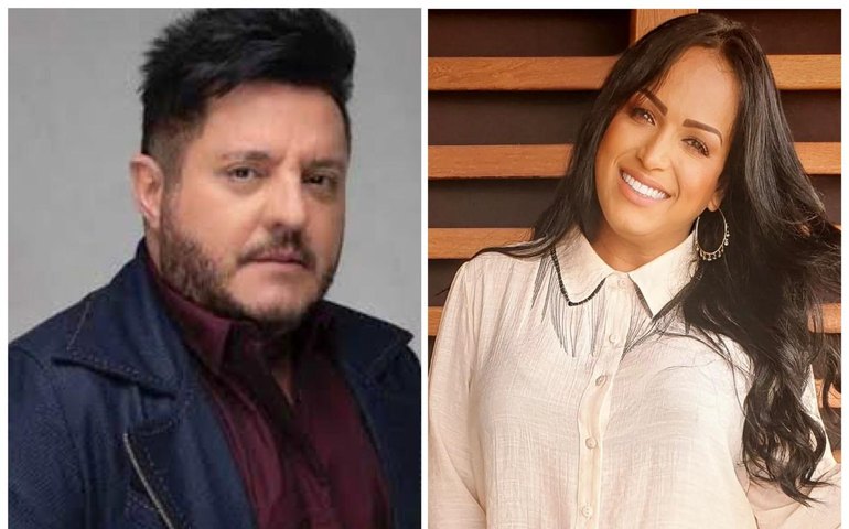 Bruno, que faz dupla com Marrone, constrange repórter Lisa Gomes