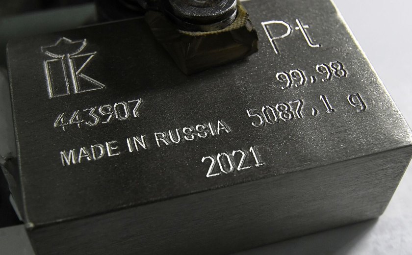 Importações de platina russa nos EUA atingem volume recorde desde outubro de 2022