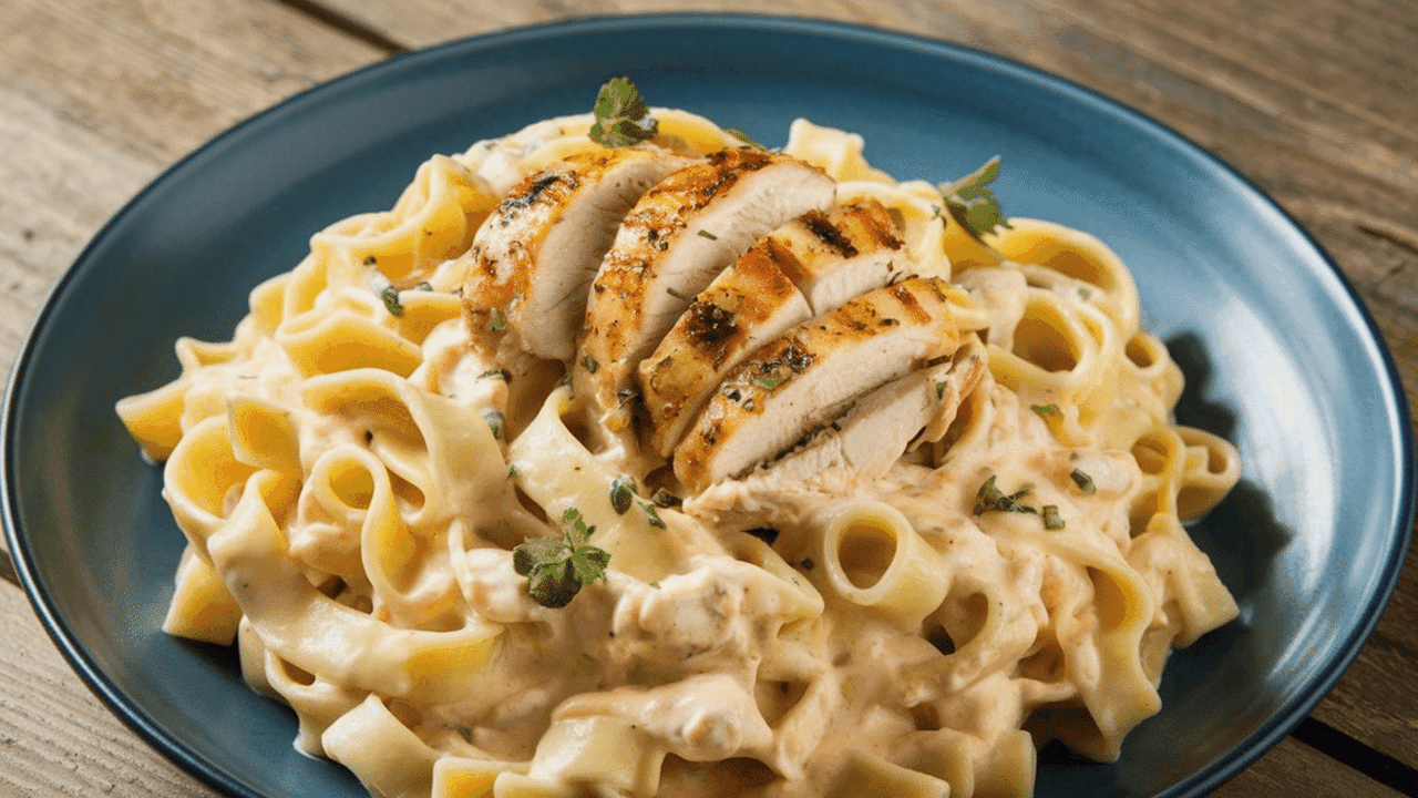 Macarrão ao molho branco com filé de frango grelhado: aprenda essa receita para o almoço de domingo