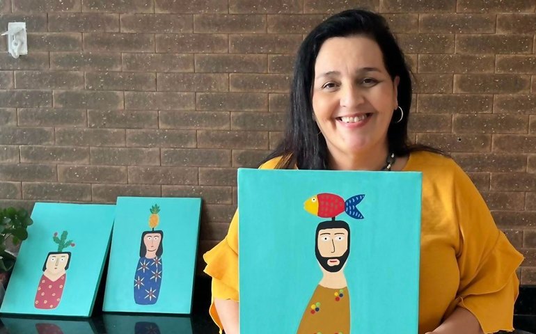 Arte popular da Ilha do Ferro inspira oficinas de pintura em tela em Maceió