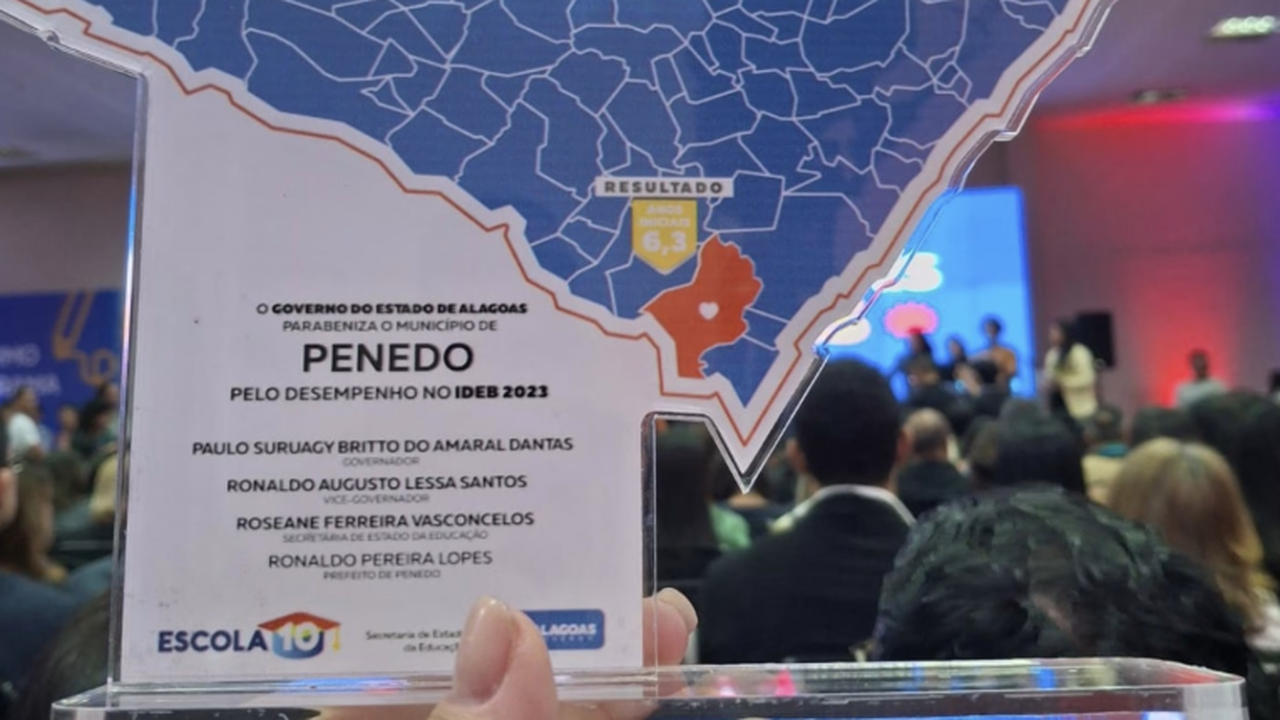 Município com IDEB recorde: Penedo é premiado no Escola 10