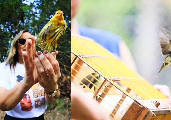 FPI do Rio São Francisco devolve 96 aves à natureza