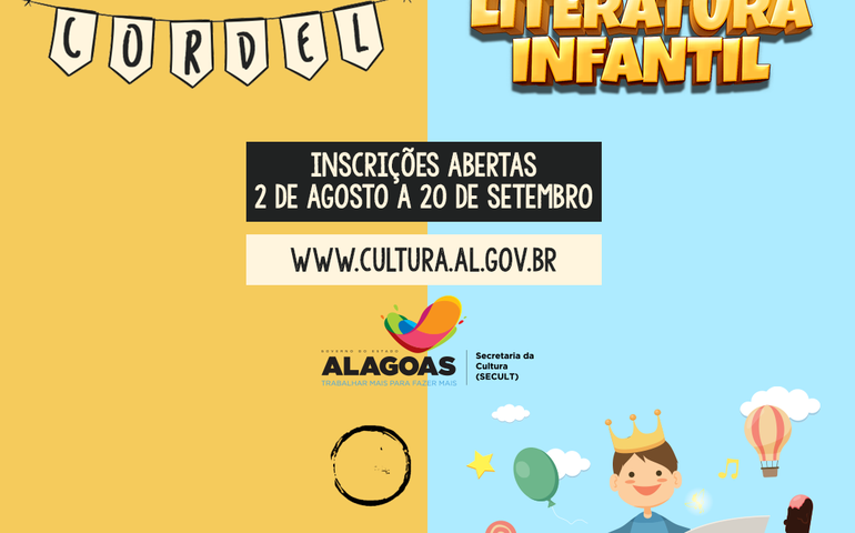 Inscrições para os concursos de Literatura de Cordel e Literatura Infantil acabam nesta sexta (20)