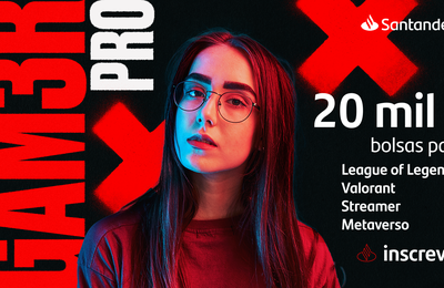 Santander Gamer Pro oferece 20 mil bolsas de estudo para formação em jogos, streaming e metaverso
