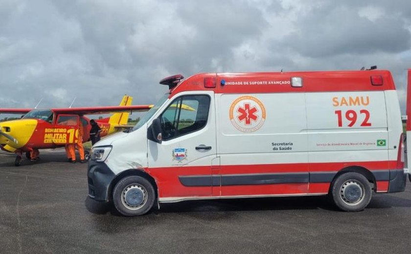 Novo avião do Serviço Aeromédico de Alagoas faz o primeiro atendimento