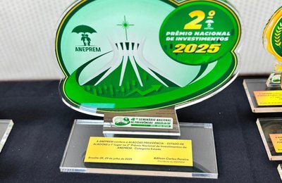 Alagoas conquista 1º lugar no Prêmio Nacional de Investimentos da Associação de Entidades de Previdência