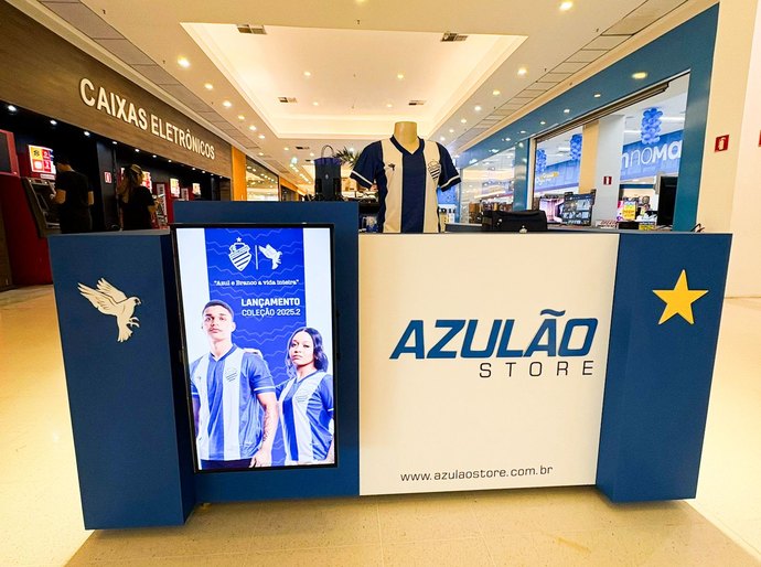 Shopping Pátio Maceió inaugura o quiosque do CSA com produtos oficiais Azulão