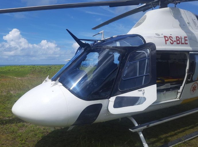 Samu e Departamento de Aviação realizam transferência de criança de 3 anos vítima de afogamento em Paripueira