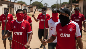 Torcedores organizados do CRB são flagrados com armas brancas em Palmeira dos Índios