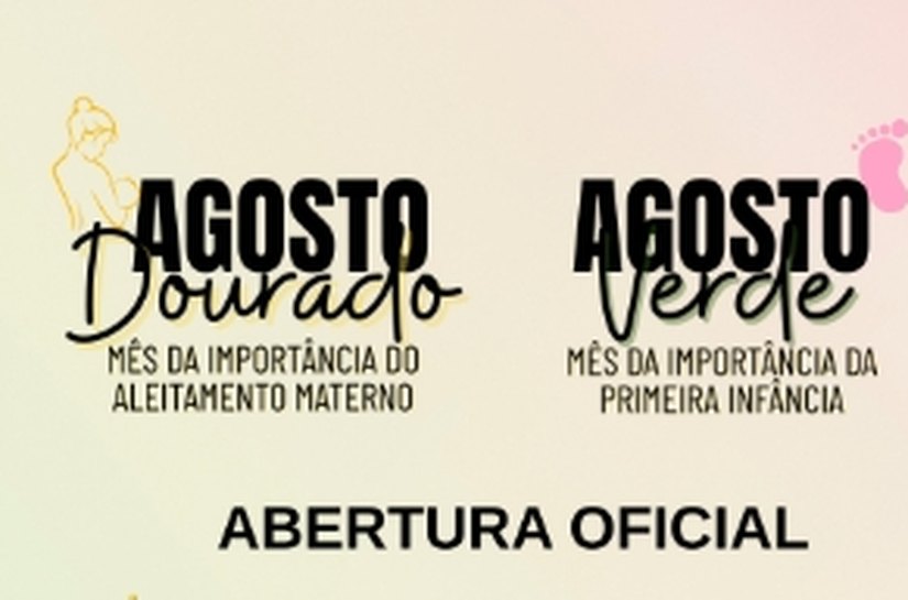 Abertura do Mês do Aleitamento Materno a da Primeira Infância será nesta segunda (4), em Palmeira