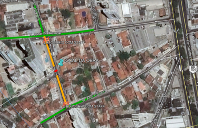 Obra interditará via no Farol na noite desta quarta-feira