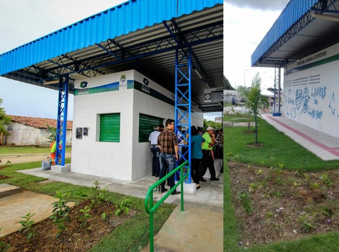 Recém-reformado pela prefeitura, terminal do Osman sofre depredações