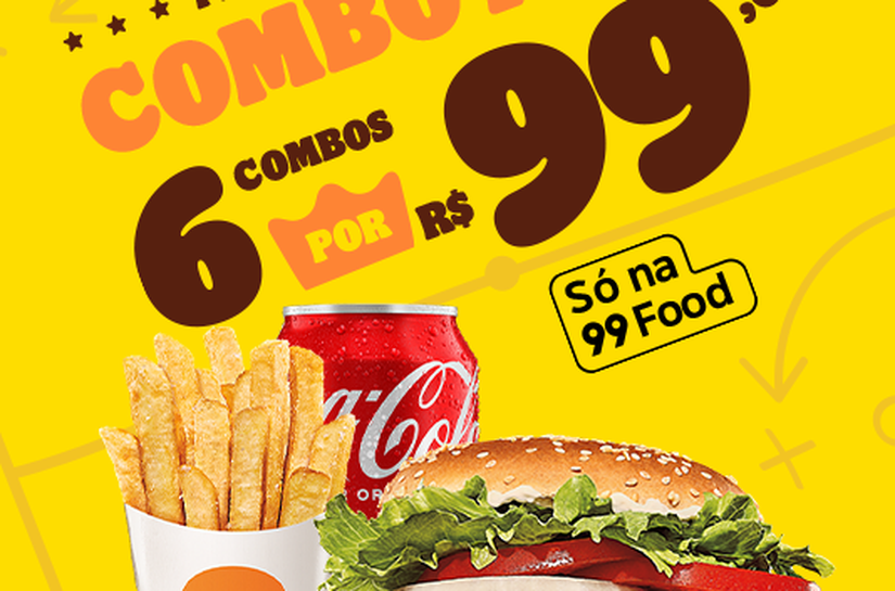 99Food e Burger King® entregam o hexa para os brasileiros