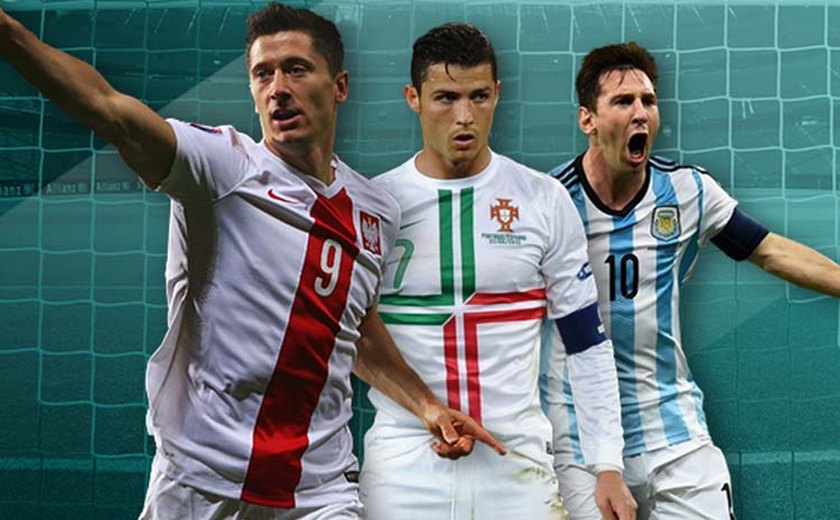 Messi, Ronaldo e Lewandowski dividem a artilharia em 2015