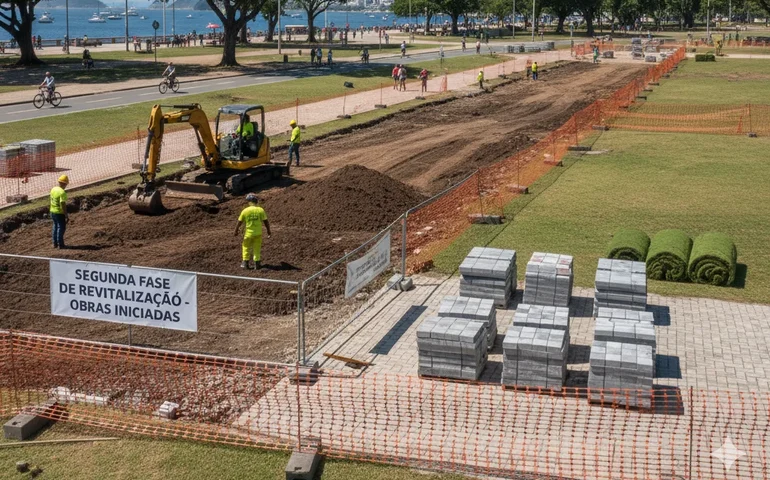 Segunda fase de revitalização do Parque do Flamengo tem início neste domingo