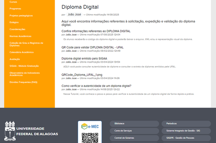 Ufal emite mais de 8 mil diplomas digitais e é a 7ª do país a adotar essa prática