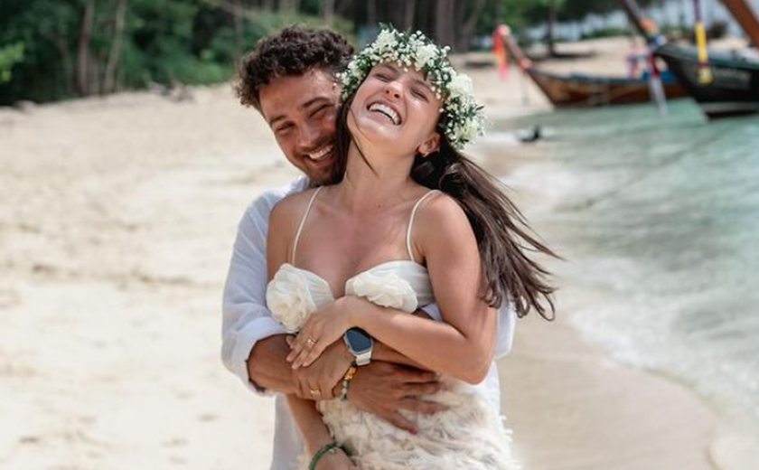 Larissa Manoela e marido renovam votos em viagem à Tailândia; veja fotos