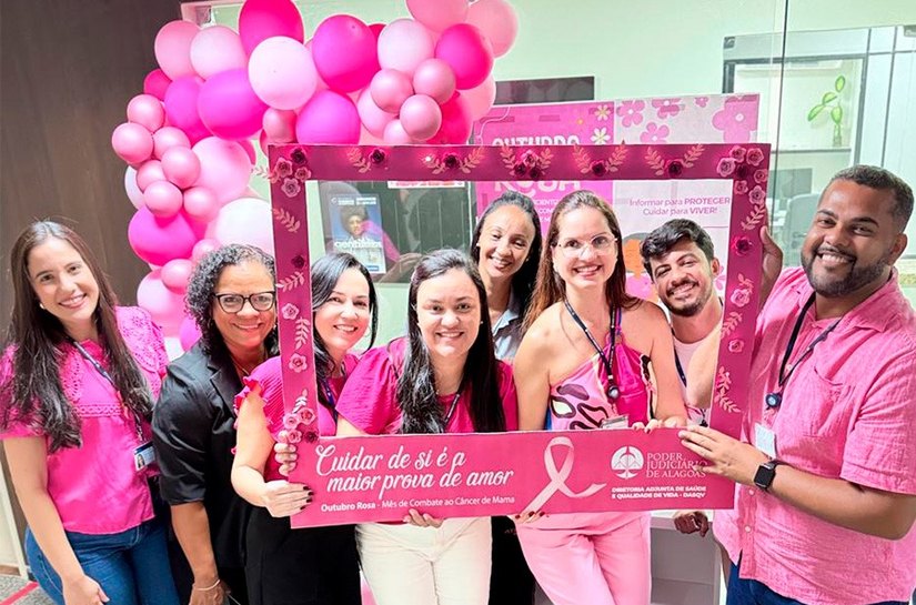 Setor Médico do TJAL realiza ação alusiva ao Outubro Rosa, nesta sexta (25)
