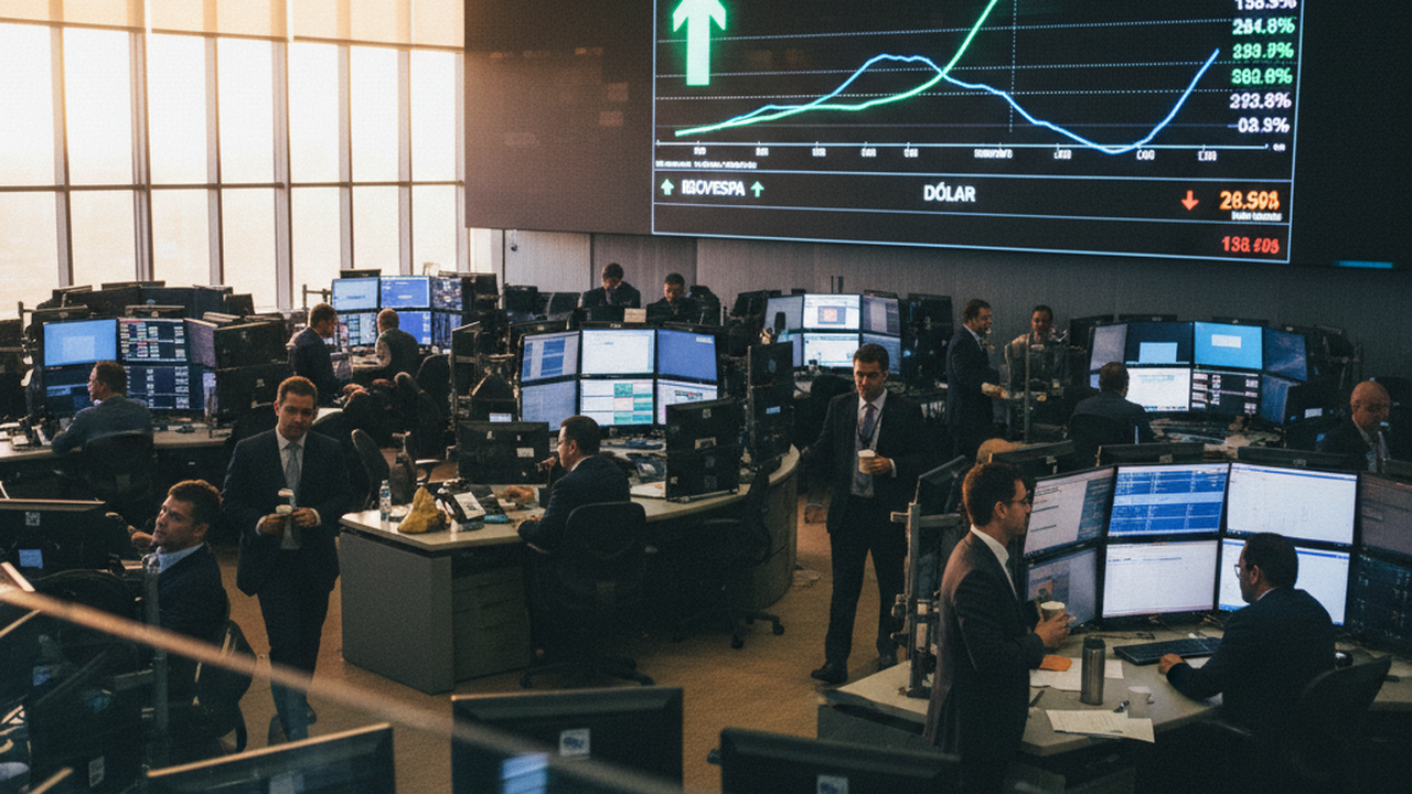 Mercado financeiro fecha estável com Ibovespa em leve alta e dólar em queda
